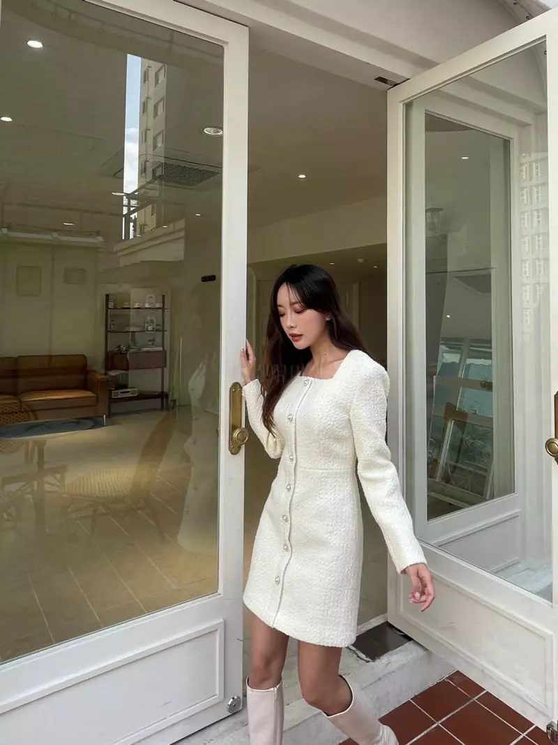 Four Eight - Korean Women Fashion - #momslook - Cbbokle Twid One-piece - 2