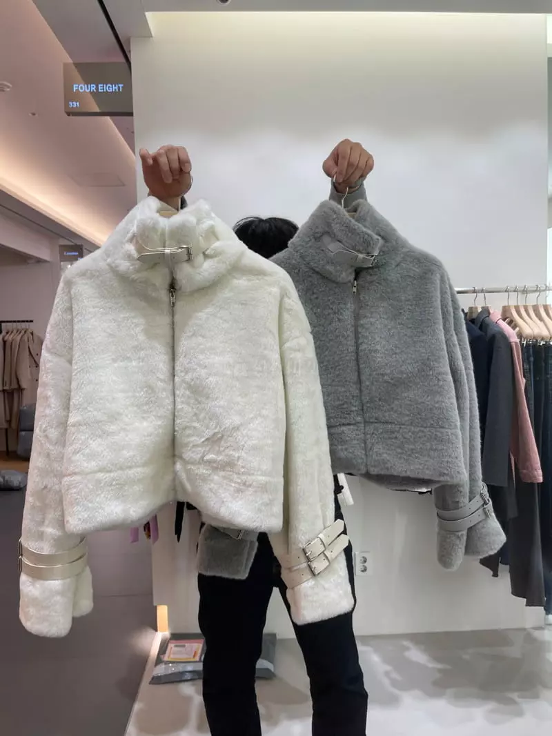 Four Eight - Korean Women Fashion - #momslook - Mink Jacket - 3