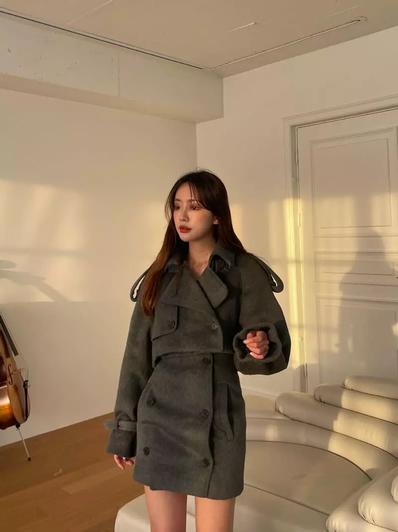 Four Eight - Korean Women Fashion - #momslook - Mosic Trench Jacket - 6