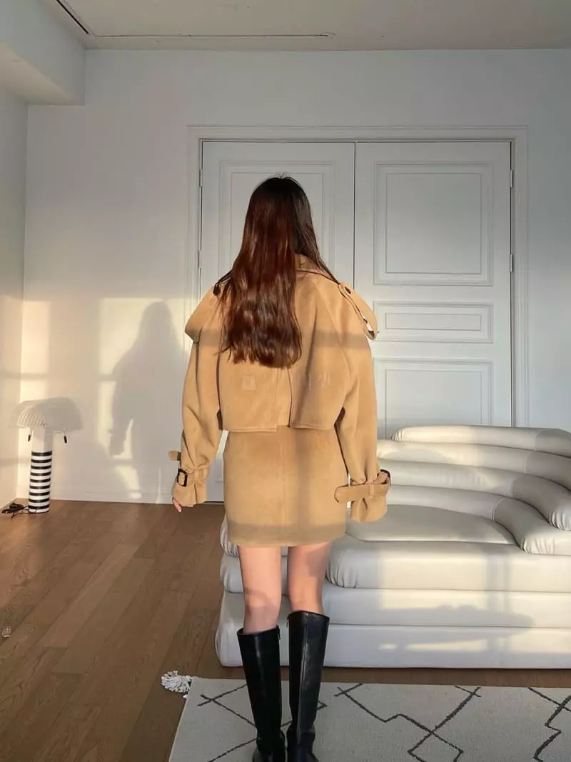Four Eight - Korean Women Fashion - #momslook - Mosic Trench Jacket - 8
