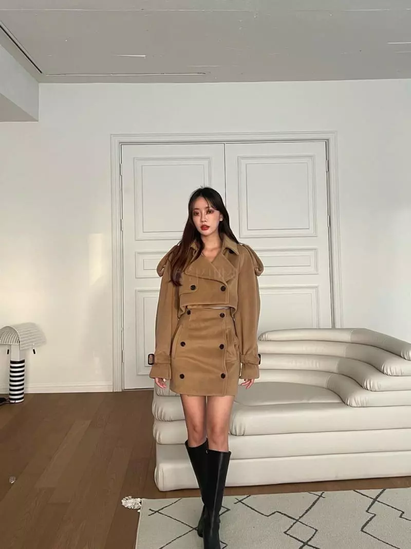 Four Eight - Korean Women Fashion - #momslook - Mosic Trench Skirt