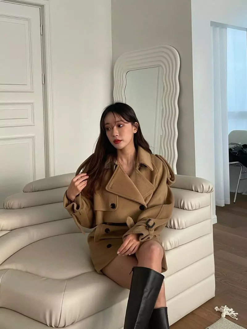 Four Eight - Korean Women Fashion - #momslook - Mosic Trench Skirt - 3
