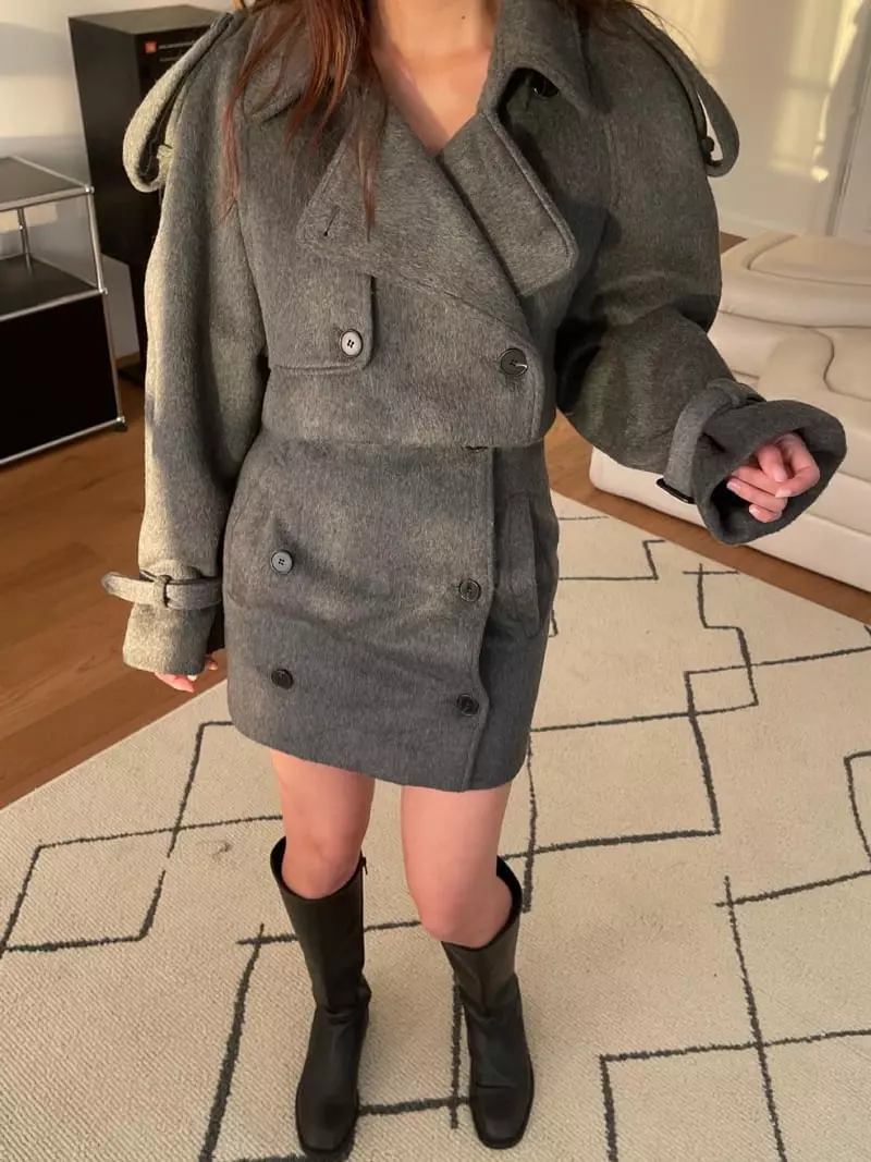 Four Eight - Korean Women Fashion - #momslook - Mosic Trench Skirt - 5