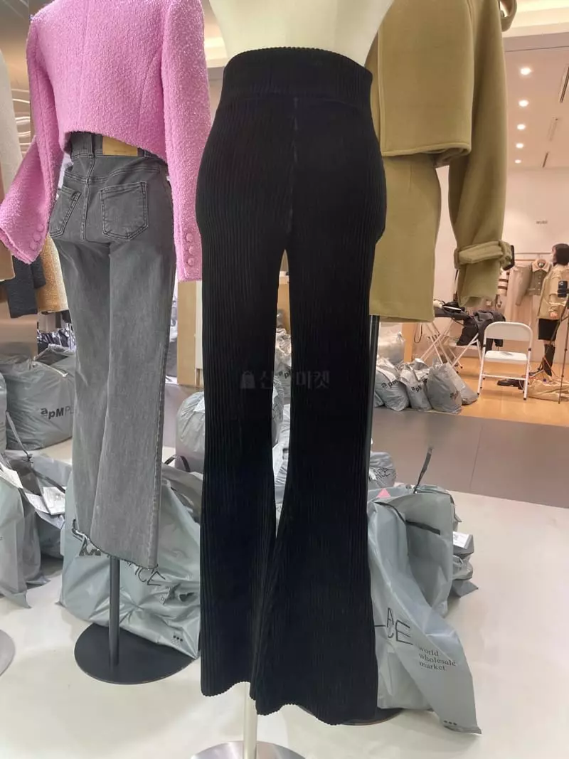 Four Eight - Korean Women Fashion - #momslook - Rib Pants