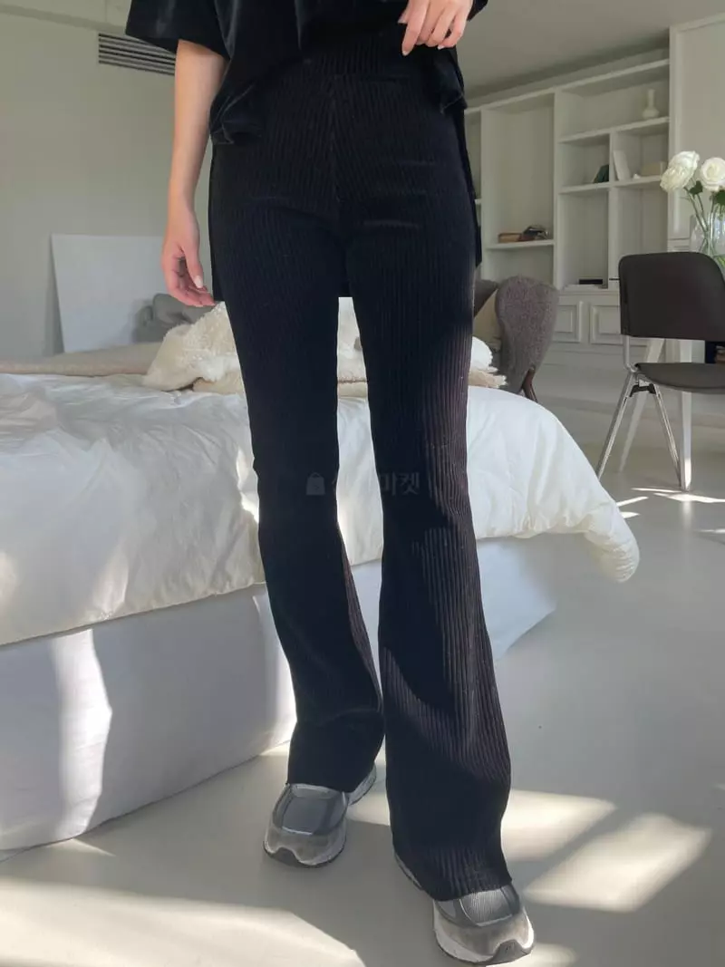 Four Eight - Korean Women Fashion - #momslook - Rib Pants - 12