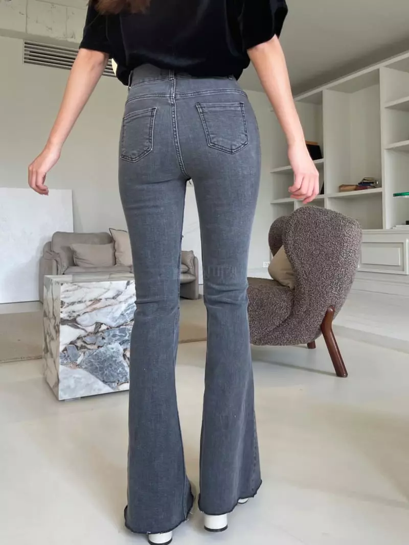 Four Eight - Korean Women Fashion - #shopsmall - Pocket Black Jeans - 7