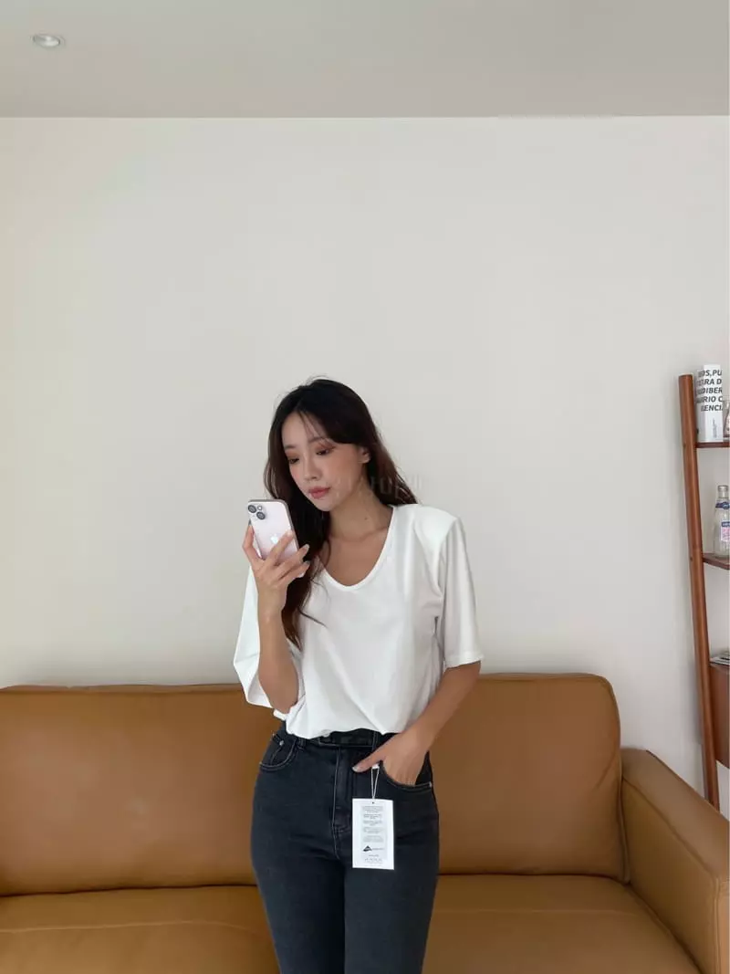 Four Eight - Korean Women Fashion - #womensfashion - Velvet Tee - 3