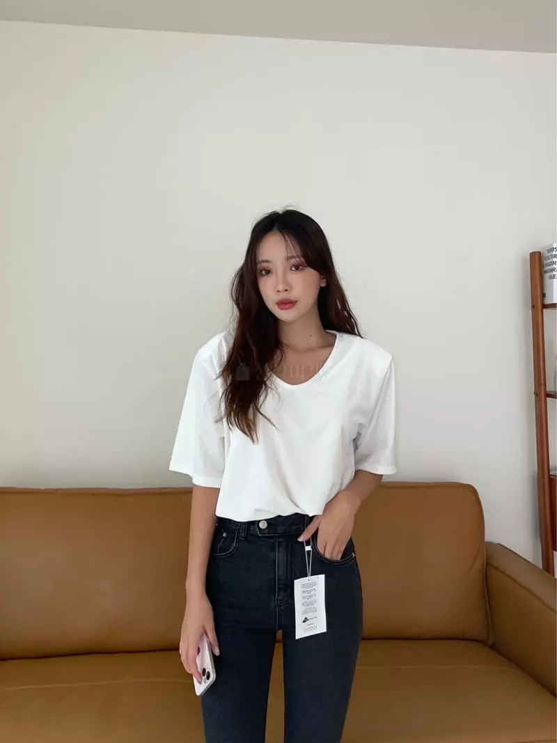 Four Eight - Korean Women Fashion - #womensfashion - Velvet Tee - 9