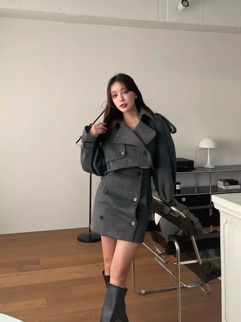 Four Eight - Korean Women Fashion - #womensfashion - Mosic Trench Jacket