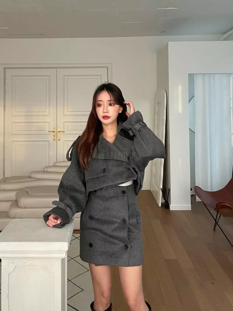 Four Eight - Korean Women Fashion - #womensfashion - Mosic Trench Jacket - 3