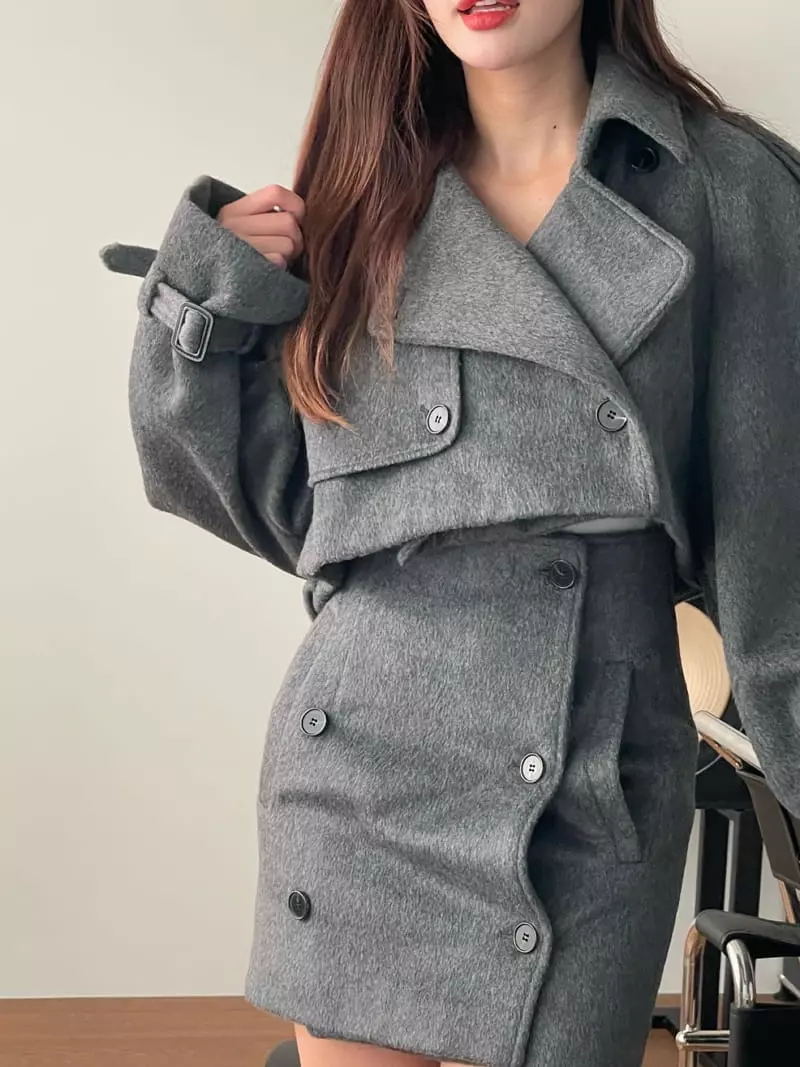 Four Eight - Korean Women Fashion - #womensfashion - Mosic Trench Jacket - 5