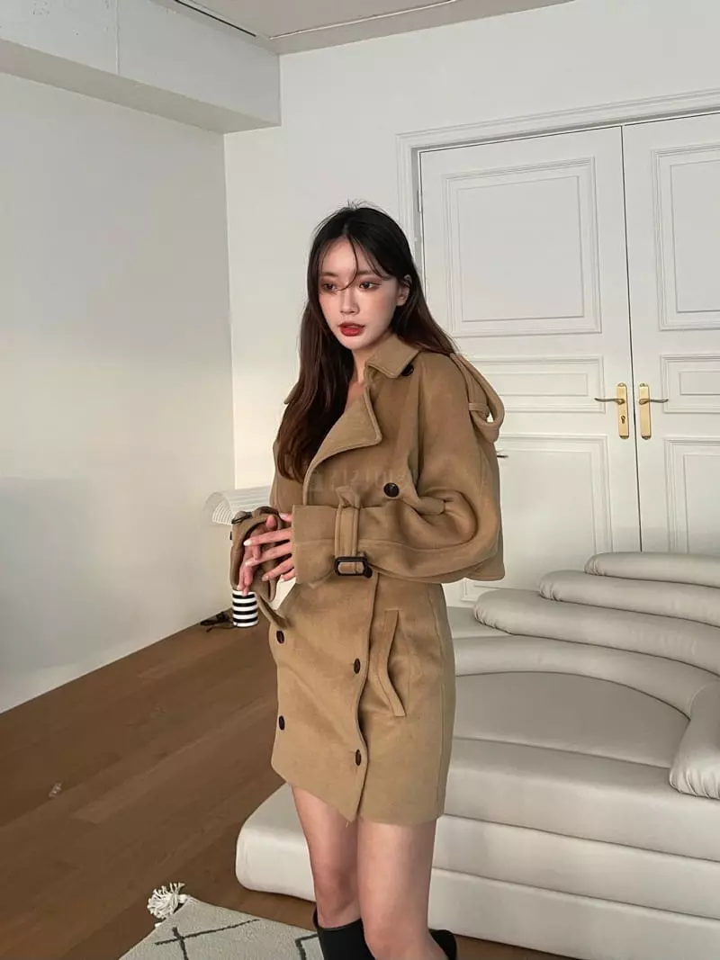 Four Eight - Korean Women Fashion - #momslook - Mosic Trench Skirt - 4