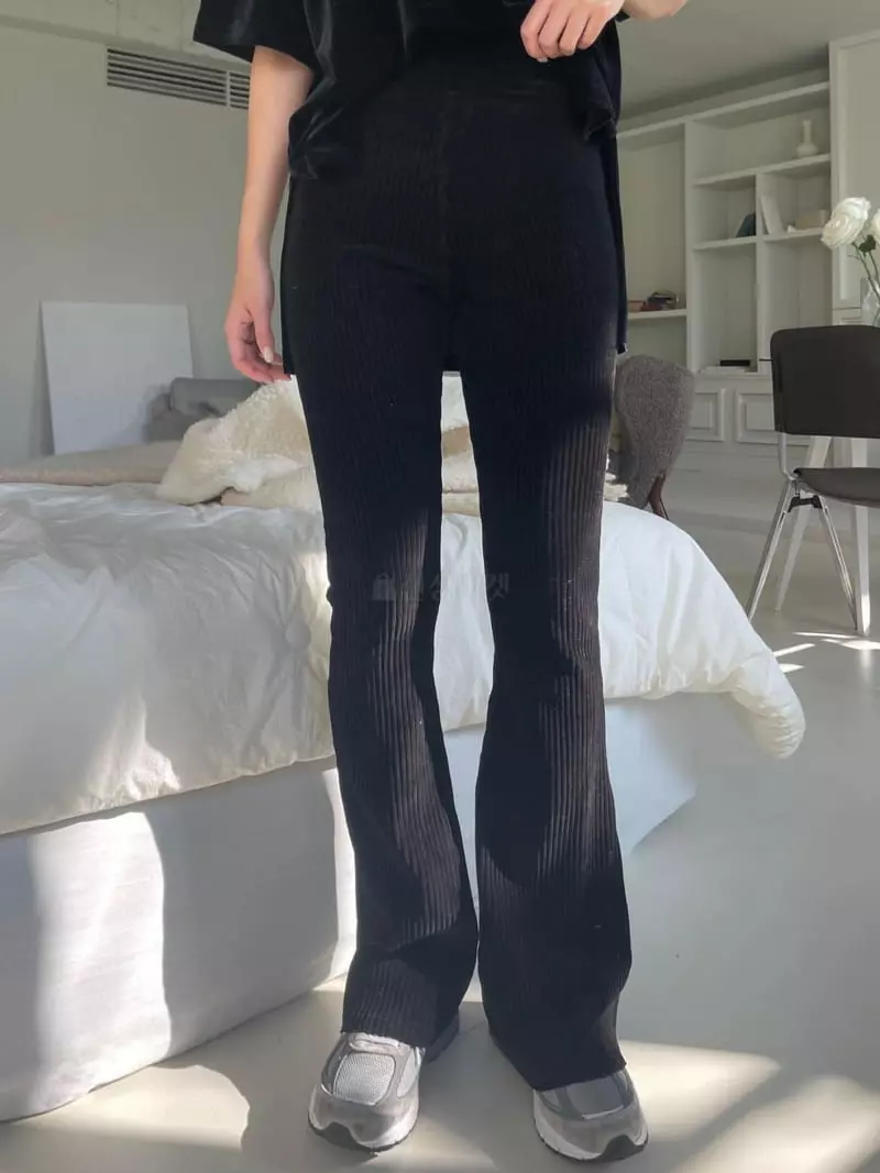 Four Eight - Korean Women Fashion - #womensfashion - Rib Pants - 6
