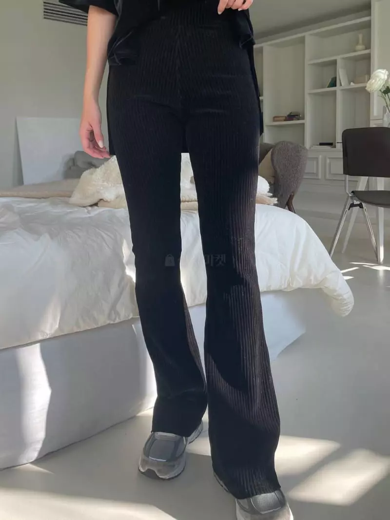 Four Eight - Korean Women Fashion - #womensfashion - Rib Pants - 8