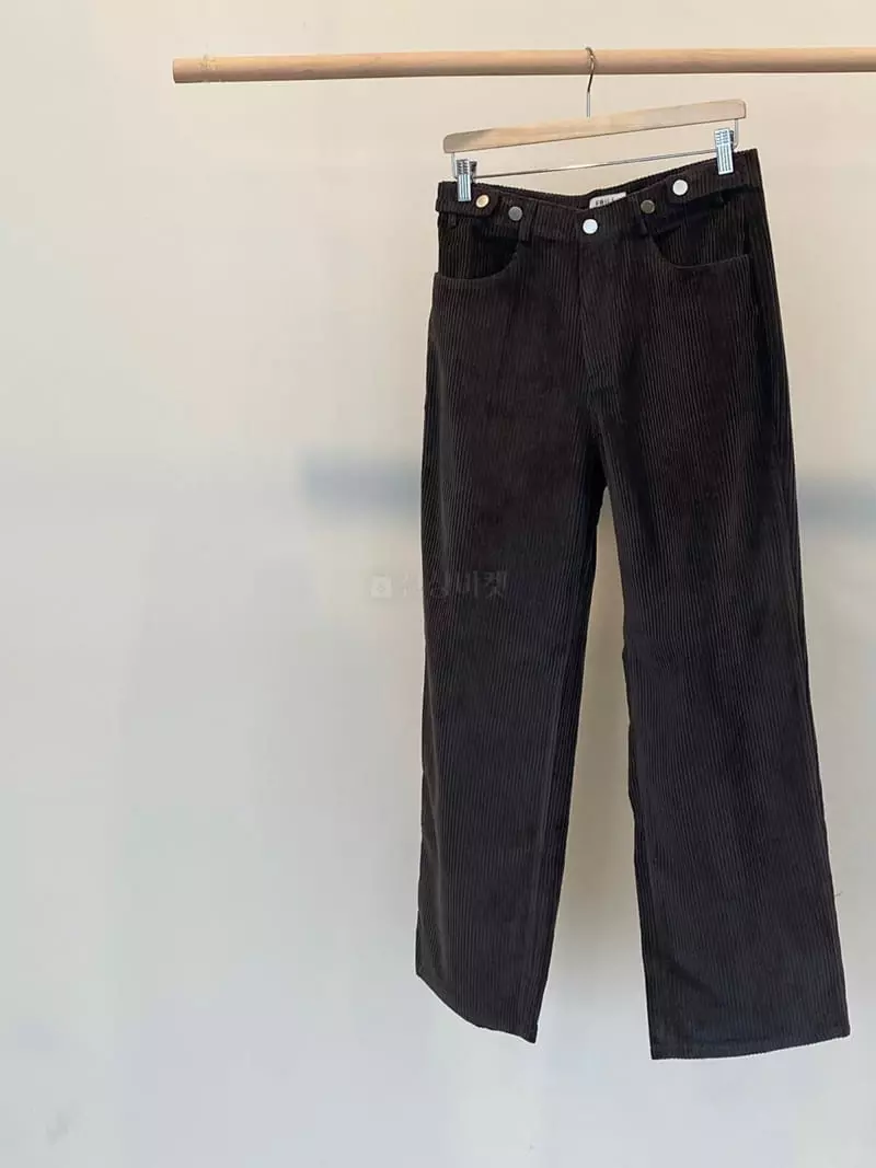 Frill - Korean Women Fashion - #momslook - Rib Two Button Pants