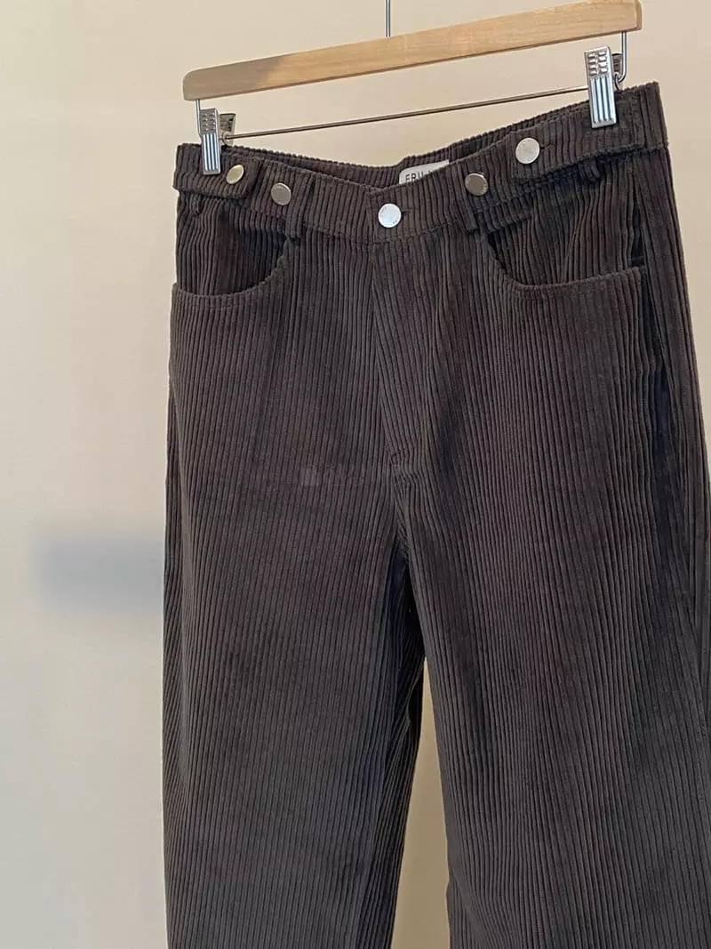 Frill - Korean Women Fashion - #momslook - Rib Two Button Pants - 5