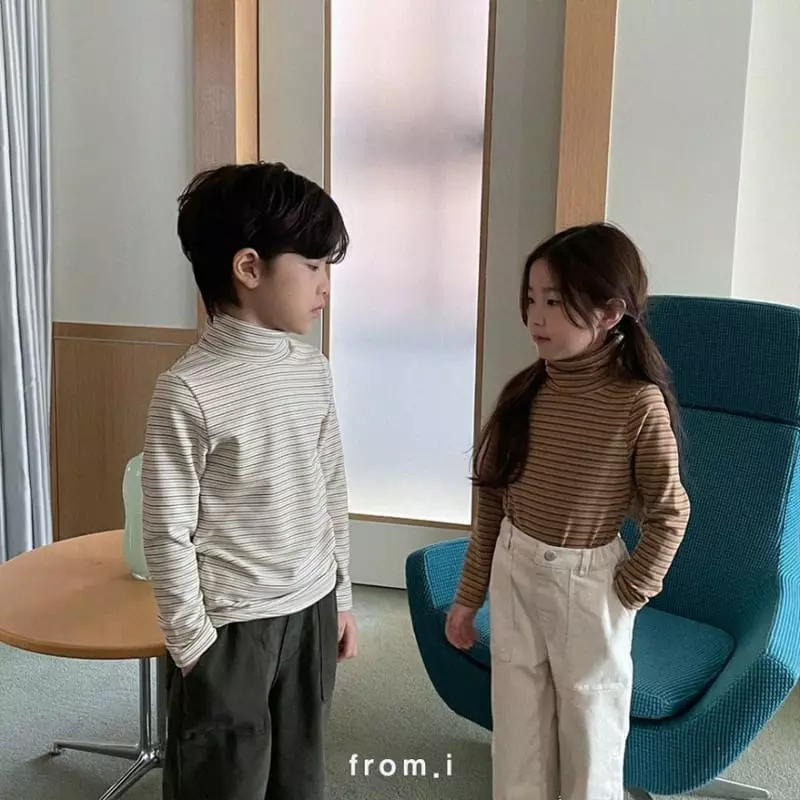 From I - Korean Children Fashion - #kidzfashiontrend - Stripes Turtleneck  - 4