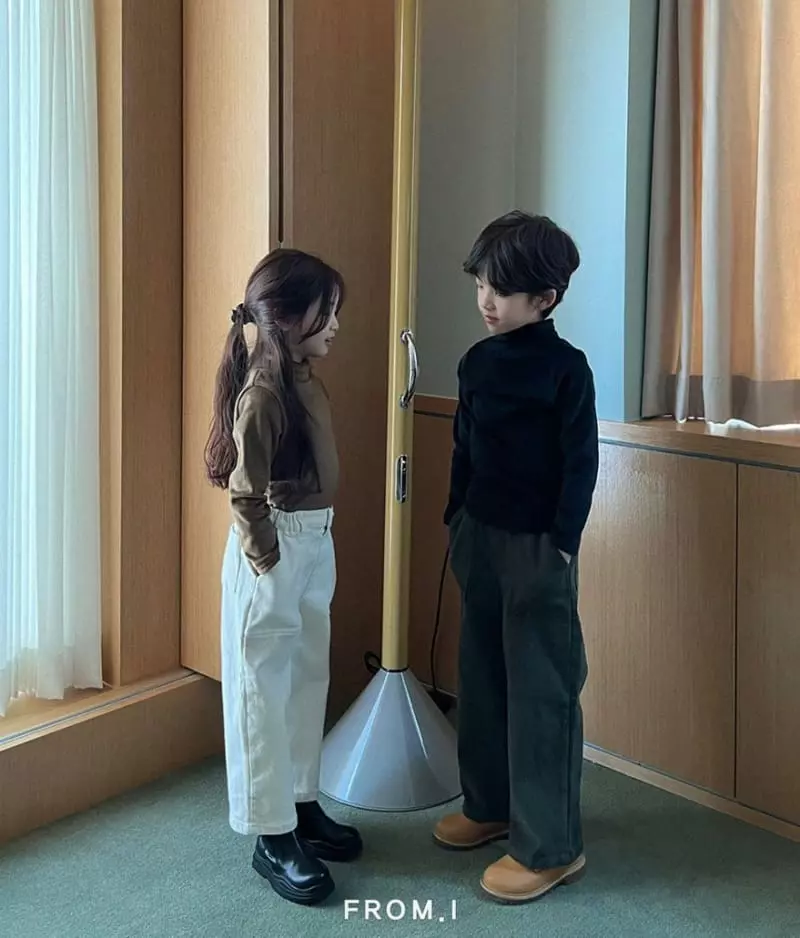 From I - Korean Children Fashion - #Kfashion4kids - Veloure Turtleneck Tee - 3