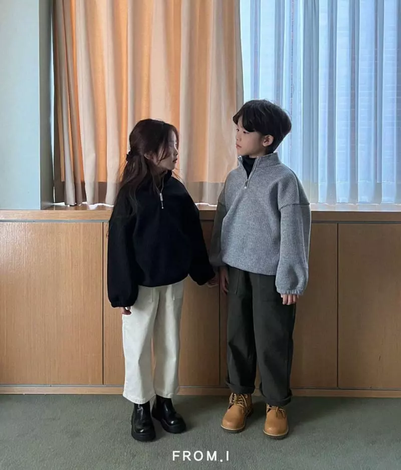 From I - Korean Children Fashion - #childrensboutique - Half Zip-up Knit Tee - 11