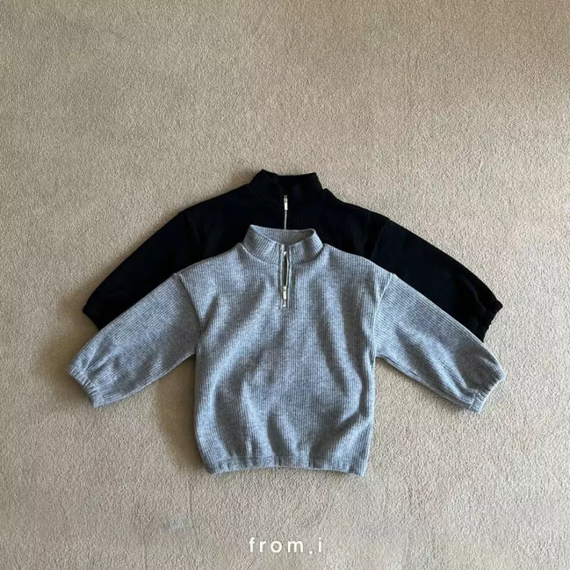 From I - Korean Children Fashion - #designkidswear - Half Zip-up Knit Tee - 12
