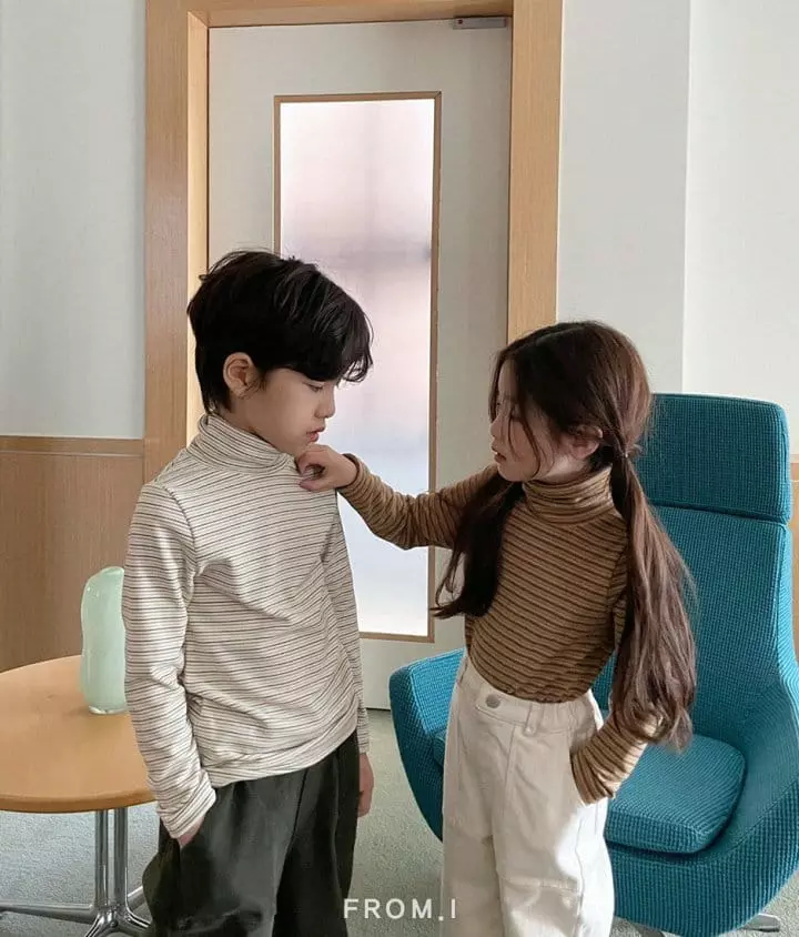 From I - Korean Children Fashion - #kidsstore - Stripes Turtleneck  - 2