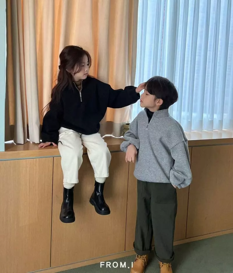 From I - Korean Children Fashion - #kidsstore - Half Zip-up Knit Tee - 2