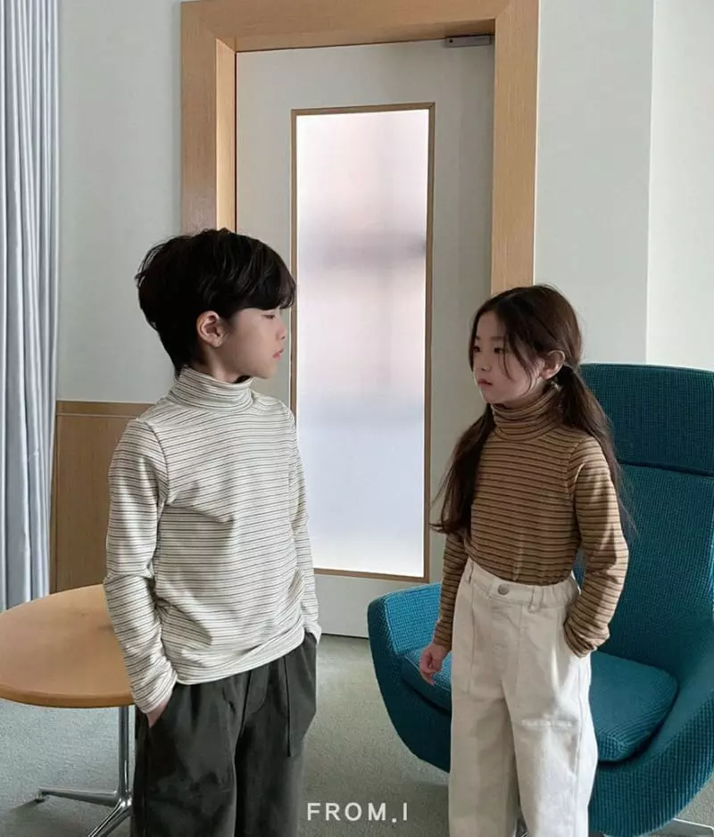 From I - Korean Children Fashion - #kidzfashiontrend - Stripes Turtleneck  - 3