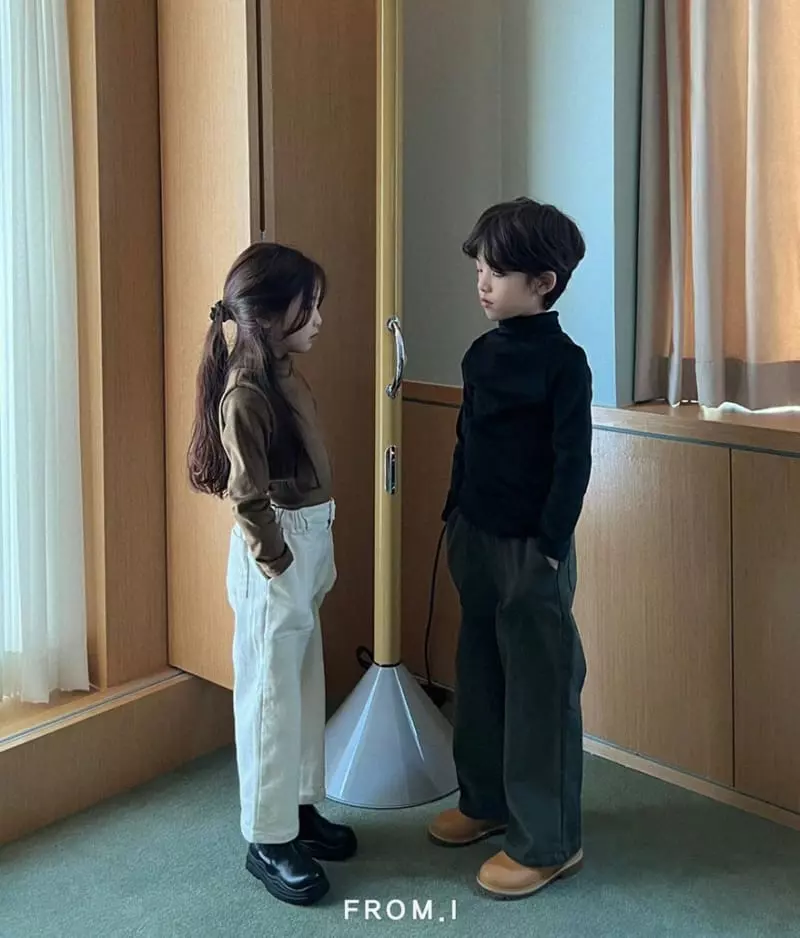 From I - Korean Children Fashion - #kidzfashiontrend - Veloure Turtleneck Tee - 2
