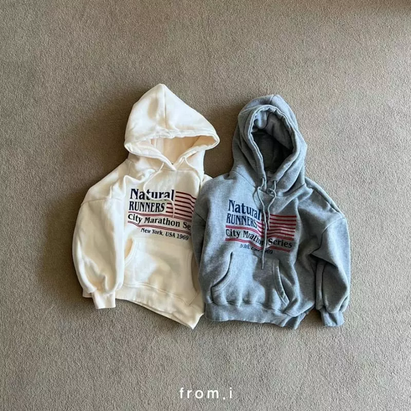 From I - Korean Children Fashion - #kidzfashiontrend - Natural Runner Hoody