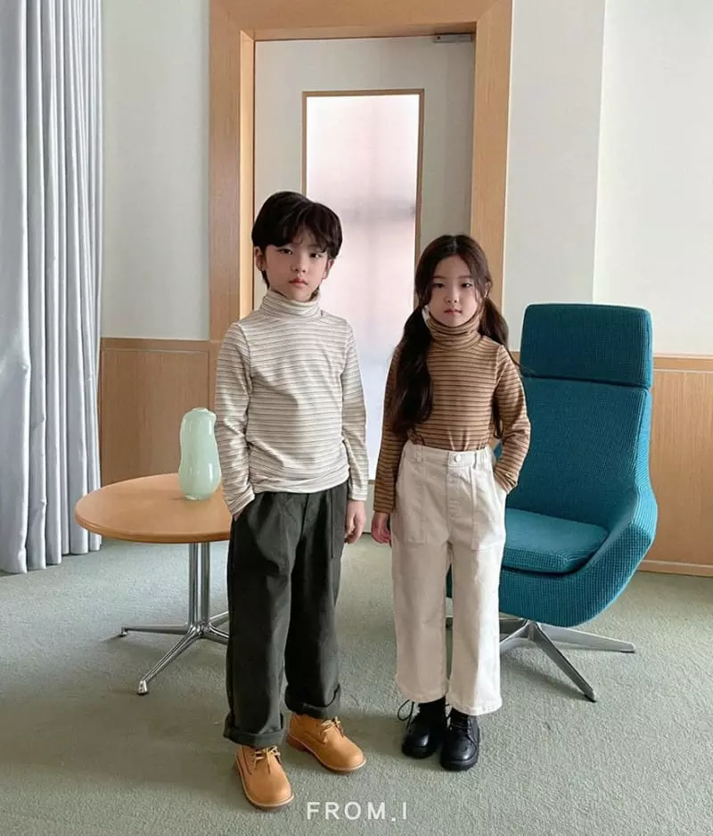 From I - Korean Children Fashion - #littlefashionista - Stripes Turtleneck  - 5