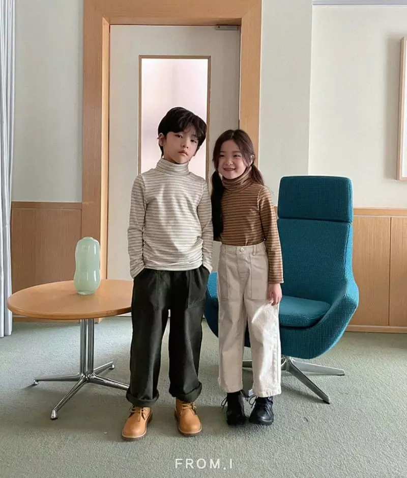From I - Korean Children Fashion - #minifashionista - Stripes Turtleneck  - 7