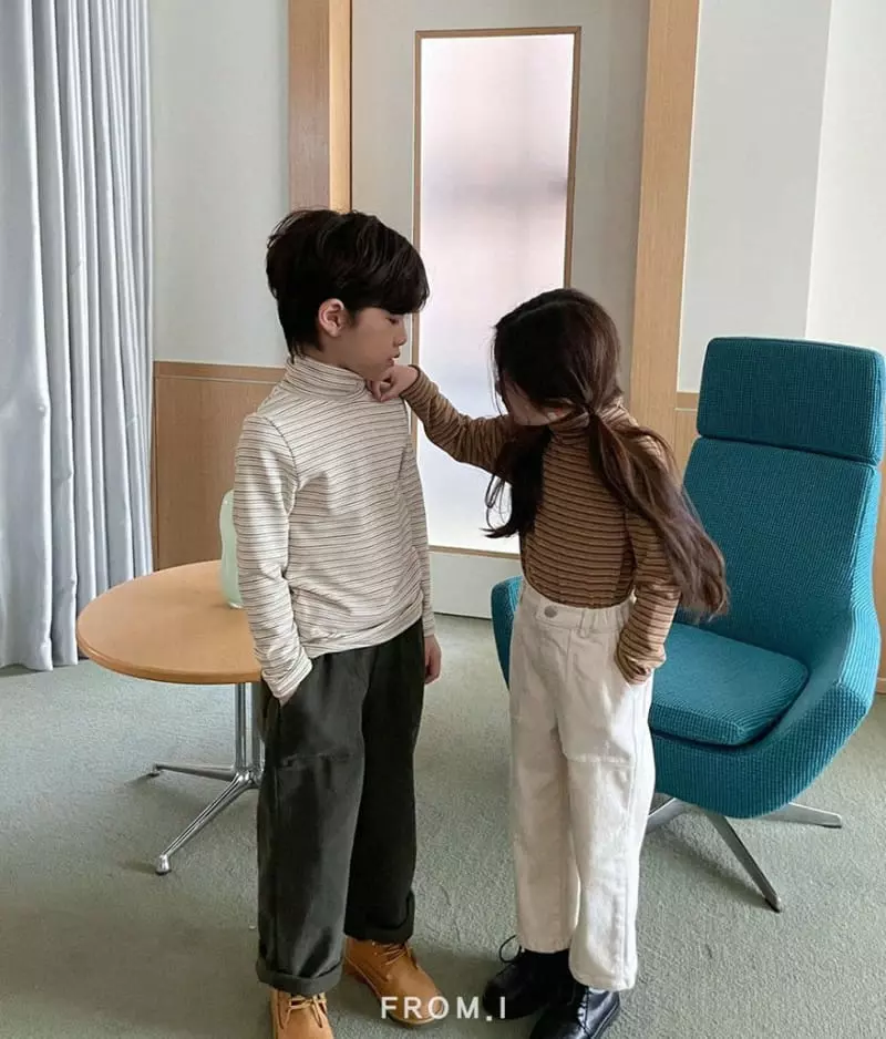 From I - Korean Children Fashion - #todddlerfashion - Stripes Turtleneck  - 9