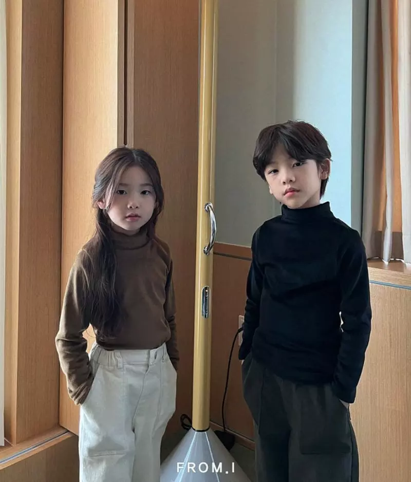 From I - Korean Children Fashion - #todddlerfashion - Veloure Turtleneck Tee - 8