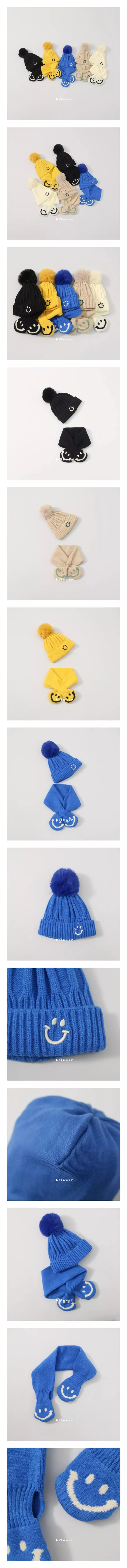 G Flower - Korean Children Fashion - #discoveringself - Smile Hat Muffler Set