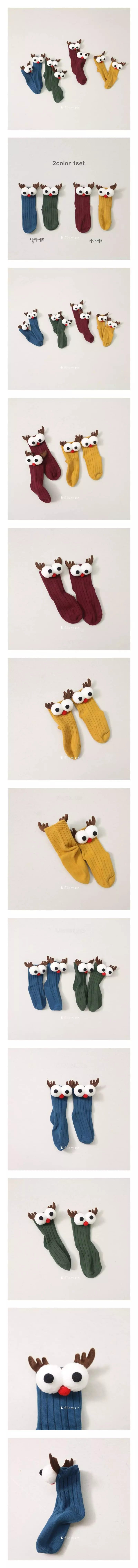 G Flower - Korean Children Fashion - #kidzfashiontrend - Christnas Big Eyes Socks