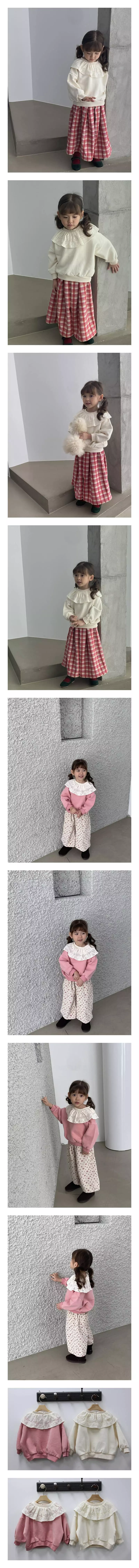 Green Tomato - Korean Children Fashion - #childofig - Lace Sweatshirt