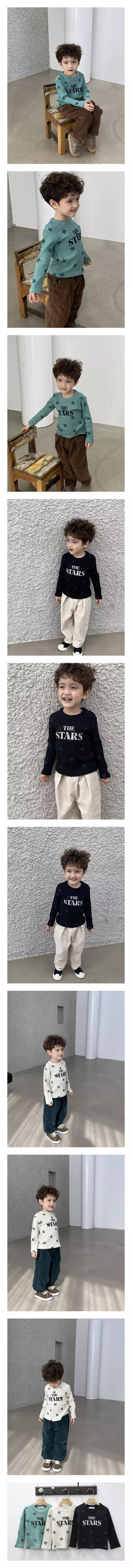 Green Tomato - Korean Children Fashion - #childrensboutique - Rib Star Tee