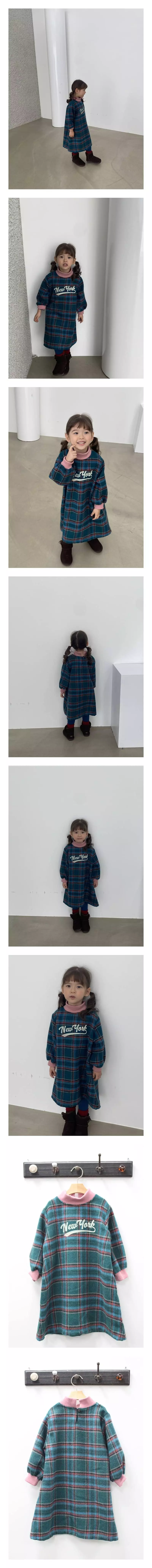 Green Tomato - Korean Children Fashion - #kidsshorts - Green Check One-piece
