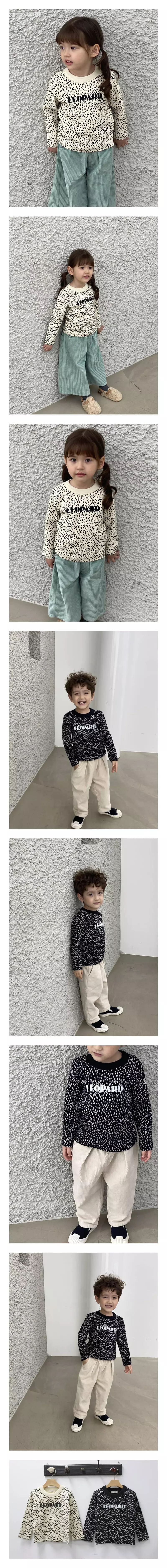 Green Tomato - Korean Children Fashion - #prettylittlegirls - Lopard Tee