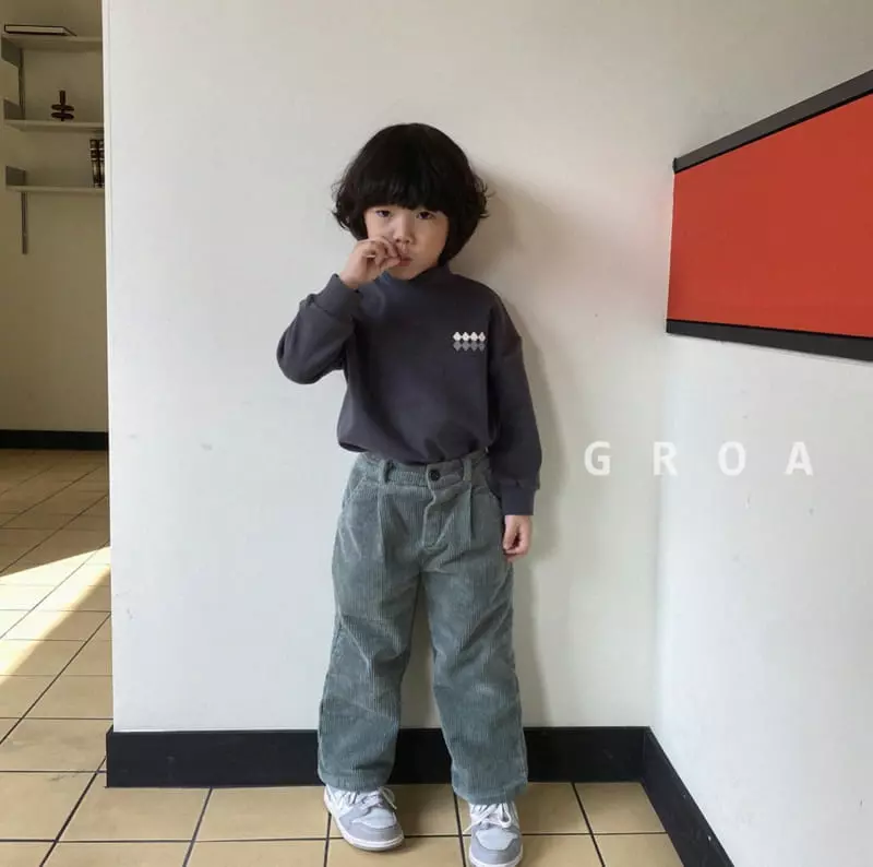 Groa - Korean Children Fashion - #childofig - Shape Half Turtleneck Tee - 7