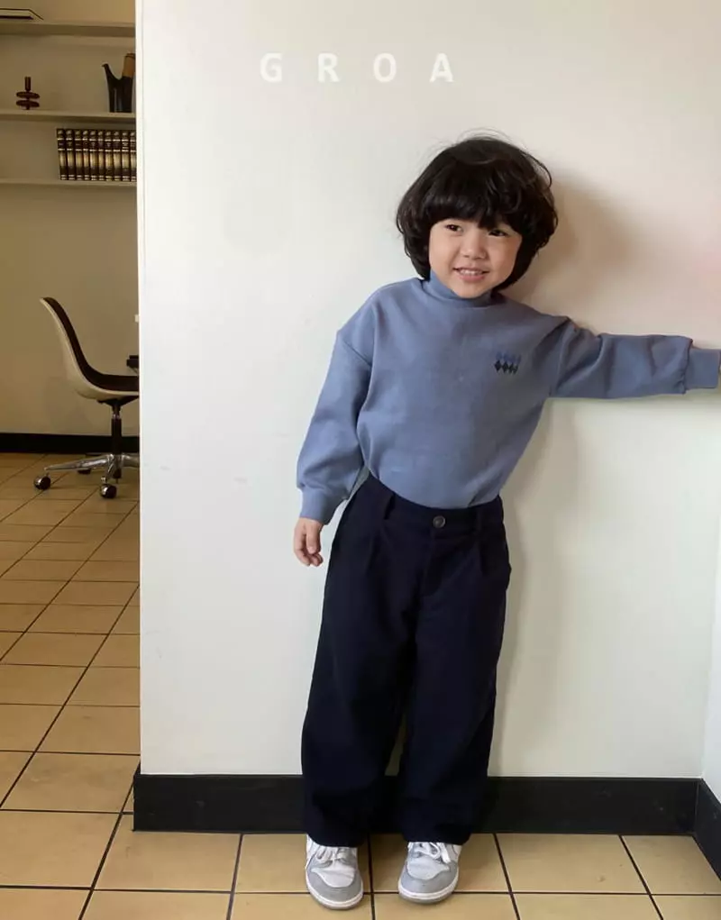Groa - Korean Children Fashion - #discoveringself - Shape Half Turtleneck Tee - 10