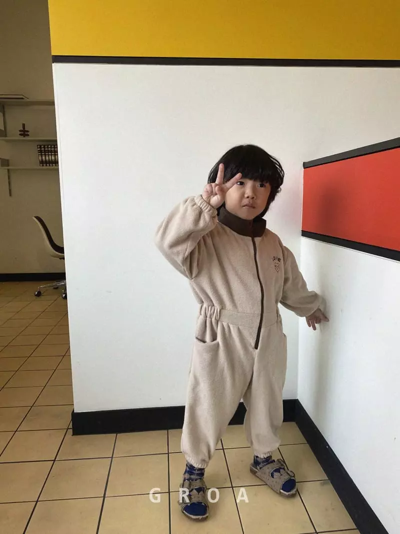 Groa - Korean Children Fashion - #fashionkids - Love Fleece Bodysuit - 7