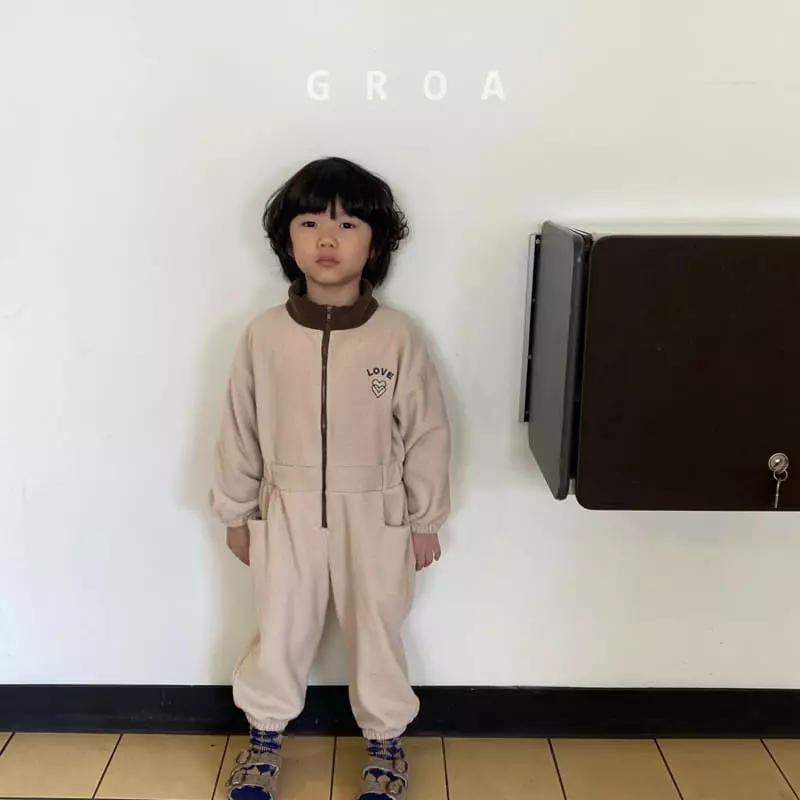 Groa - Korean Children Fashion - #kidzfashiontrend - Love Fleece Bodysuit - 10