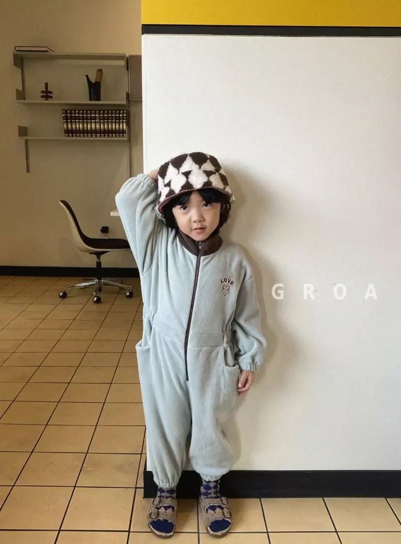 Groa - Korean Children Fashion - #littlefashionista - Love Fleece Bodysuit - 12
