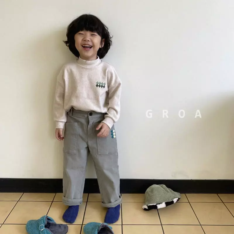 Groa - Korean Children Fashion - #minifashionista - Shape Half Turtleneck Tee - 2
