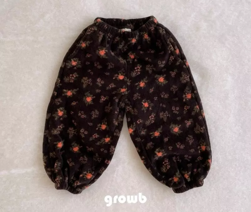 Grow B - Korean Children Fashion - #childrensboutique - Floral Pants