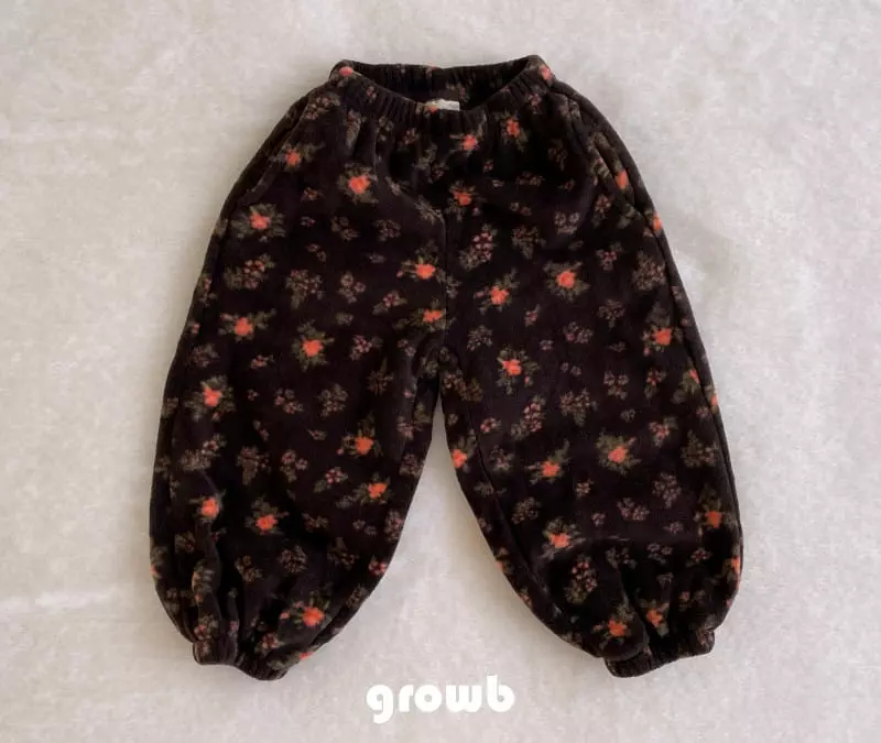 Grow B - Korean Children Fashion - #prettylittlegirls - Floral Pants - 12