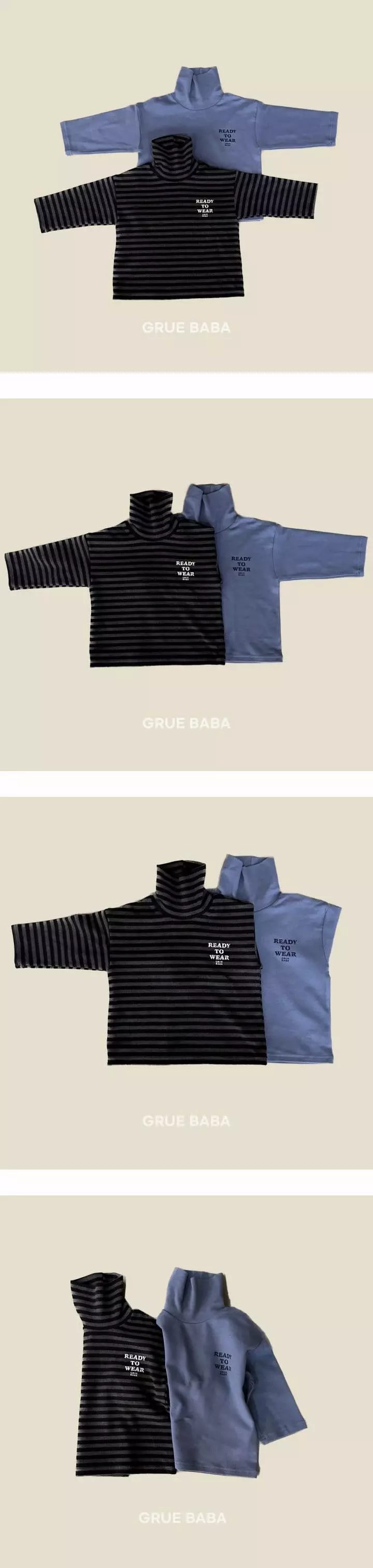 Grue Baba - Korean Children Fashion - #todddlerfashion - Monblan Turtleneck Tee