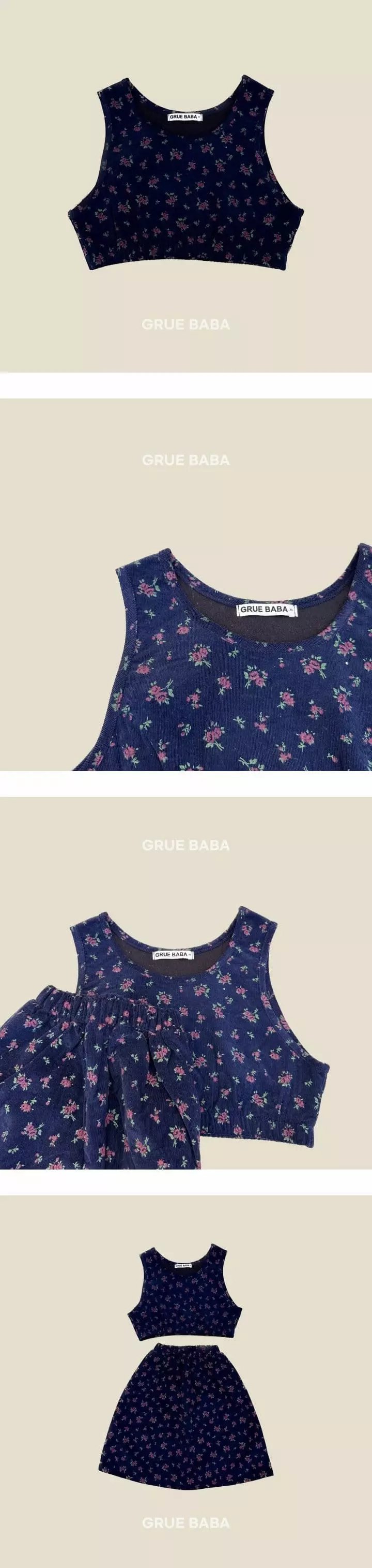 Grue Baba - Korean Children Fashion - #toddlerclothing - Choco Sleeveless