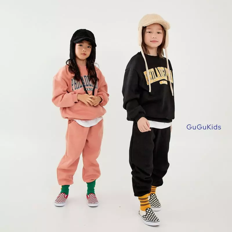 Gugu Kids - Korean Children Fashion - #Kfashion4kids - Philadelphia Top Bottom Set - 6